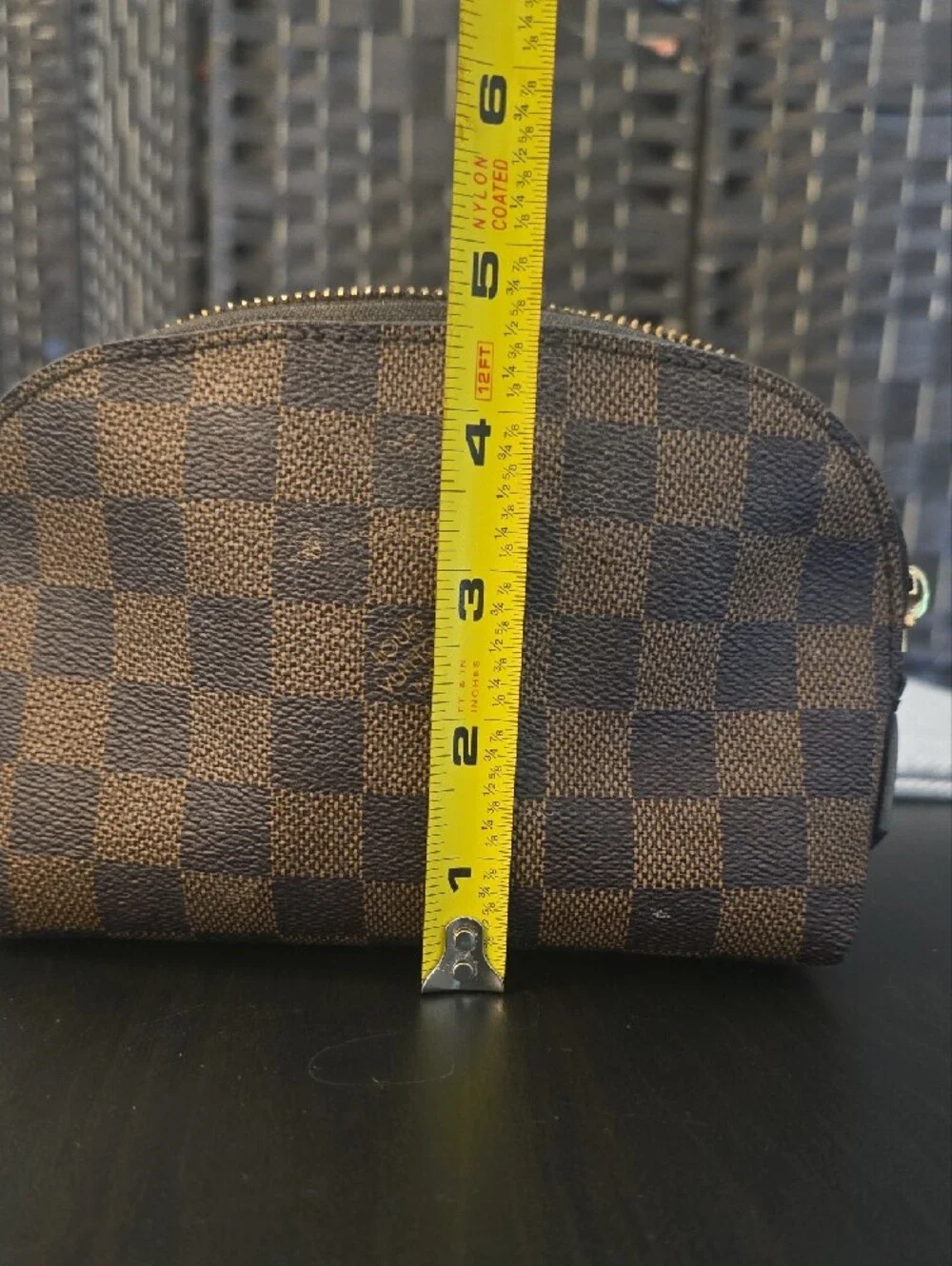 Louis Vuitton Damier Ebene Cosmetic Pouch PM (AS IS / Read Description)